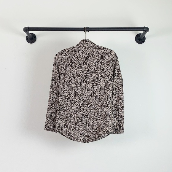 NWT J. Crew Factory Leopard Print Cotton Button Down Shirt Signature Fit AP245 - Picture 4 of 5